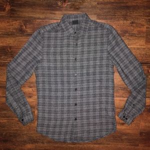 ASOS Brushed Cotton Casual Checked Button Down Shirt Small
